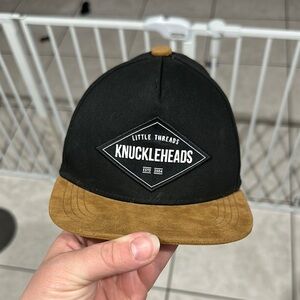 Knuckleheads Black and Tan flat bill Snap Back